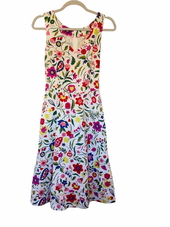 Boden Dresses & Skirts - Boden Bold Multicolor Floral Fit and Flare Summer Wedding Feminine Dress Size 6